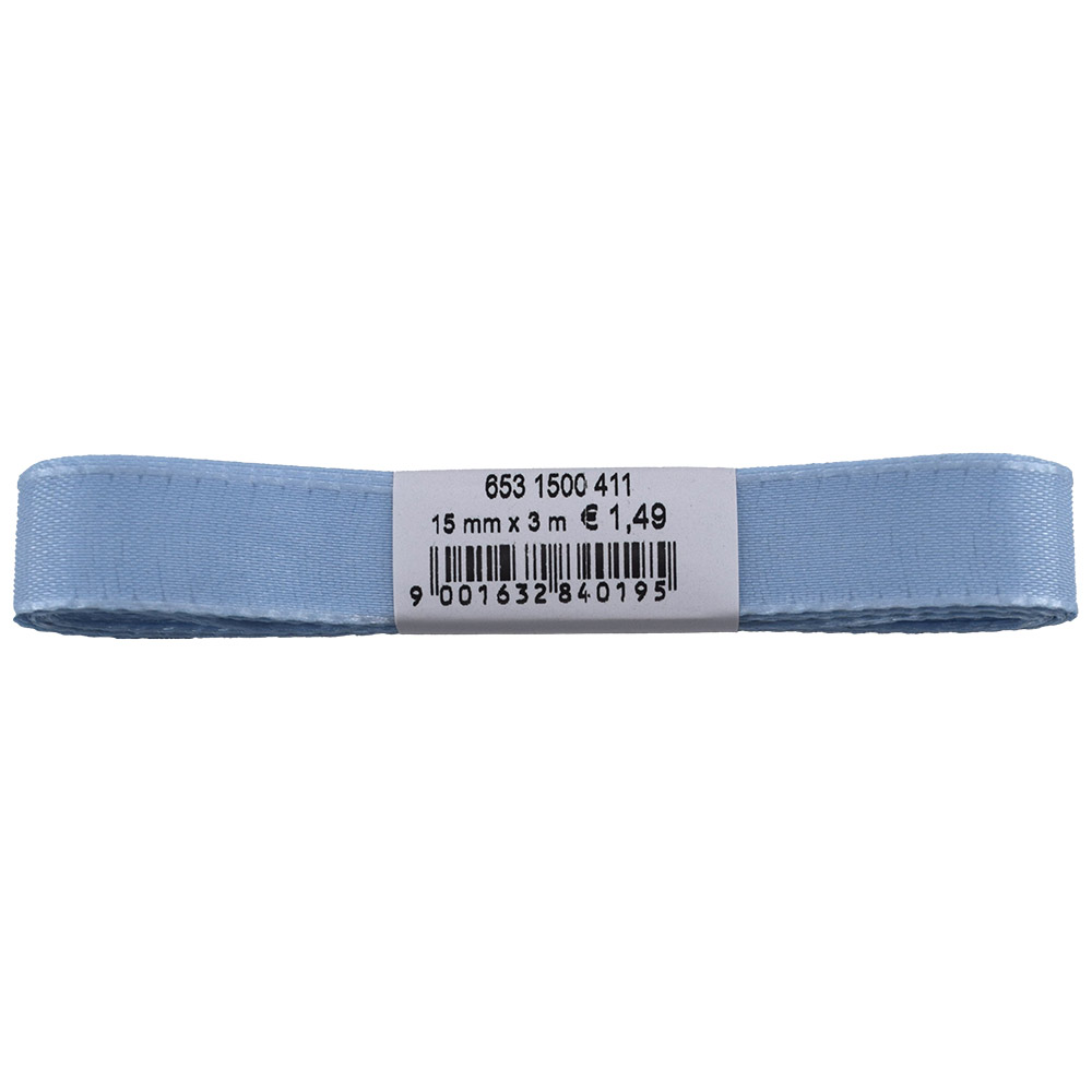 Taftband 15 mm x 3 m hellblau