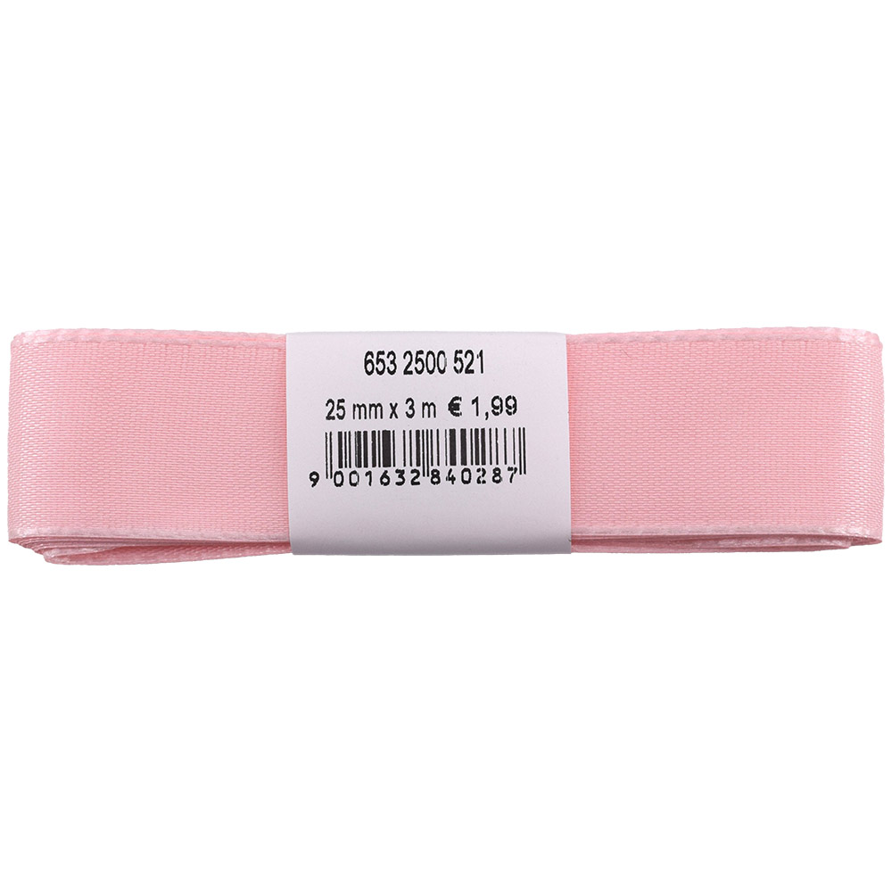 Taftband 25 mm x 3 m rosa