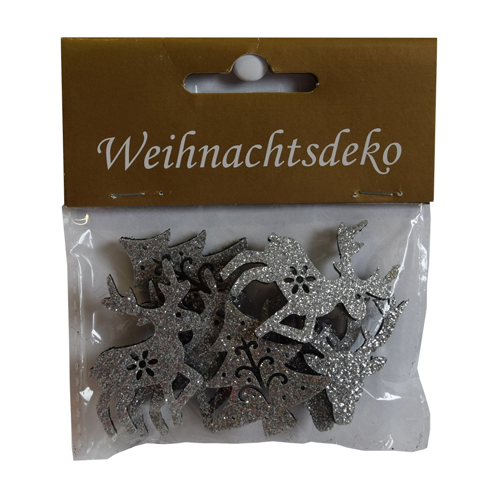 Weihnachtsdeko 8 Stück silber