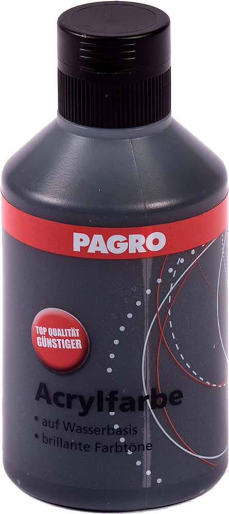 PAGRO Acrylfarbe 250 ml schwarz