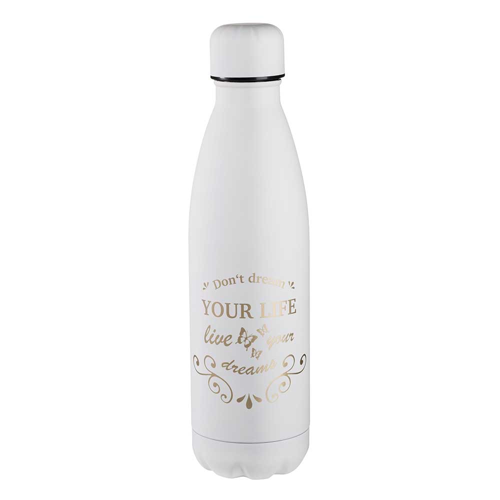 Trinkflasche Don't dream your life - live your dream 500 ml weiß