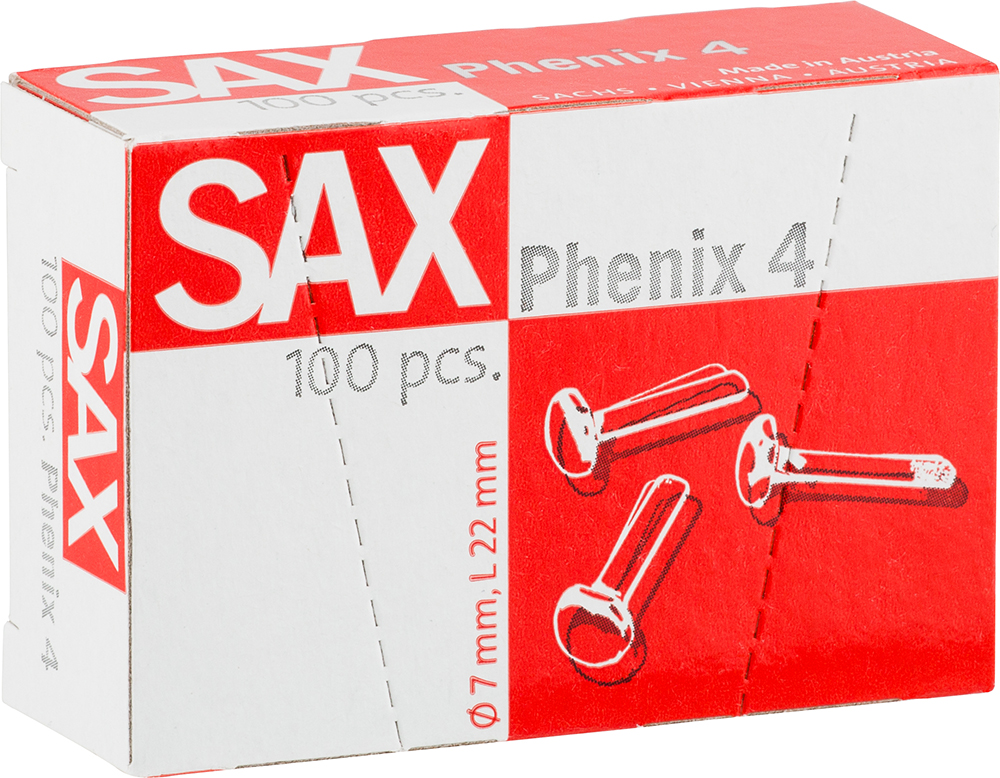 SAX Rundkopfklammern Phenix 4 21 mm aus Messing 100 Stück