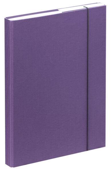 Heftbox A4 mit Gummibandverschluss violett