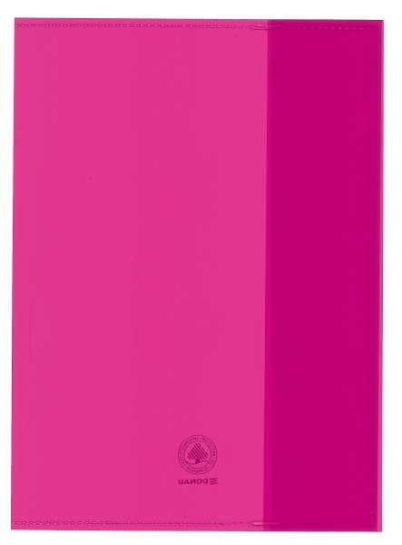 Durchsichtige, pinke Hülle. Eignet sich zur Aufbewahrung von Dokumenten.