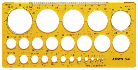 Aristo Kreisschablone, 25 Kreise 