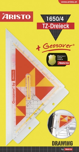 ARISTO Geodreieck mit Geosaver, 25 cm 