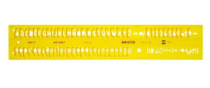 Aristo Schriftschablone, H-Profil 7.0 mm 