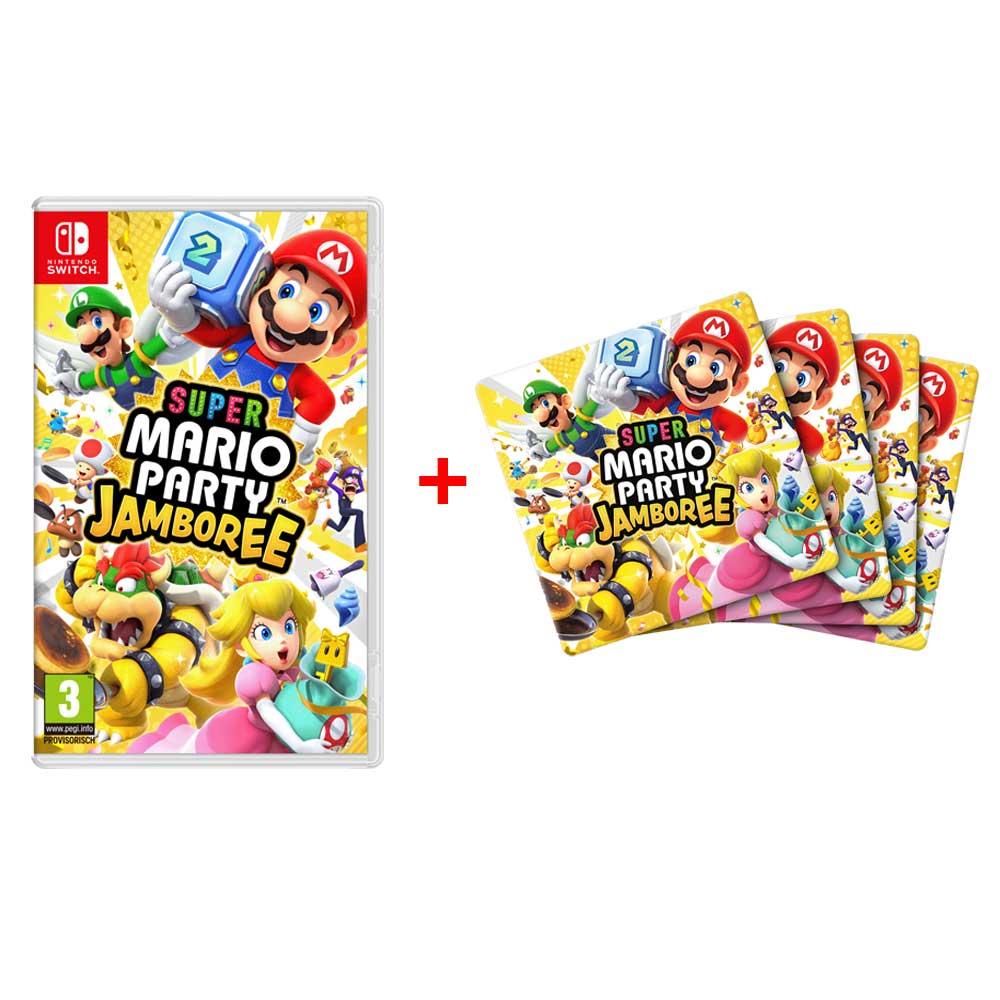 Bundle Super Mario Party Jamboree + 4 Untersetzer