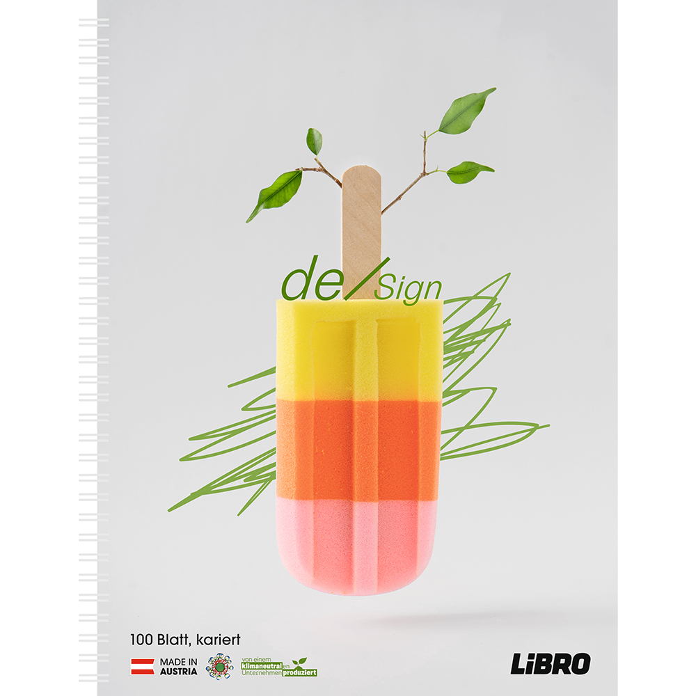 LIBRO Design Collegeblock Jolly A4 100 Blatt kariert