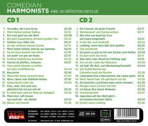 Comedian Harmonists: Ich wollt ich wär ein Huhn - ihre 40 größten Erfolge, 2 Audio-CDs - CD