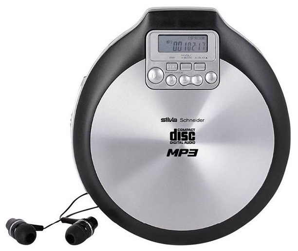 Silva Schneider CD/MP3-Player - MCD50 inkl. Ohrhörer (In-Ear), silber 