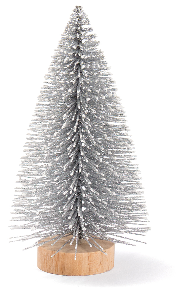 NOVOOO Seasons Xmas Tannenbäumchen 11 cm 3 Stück silber
