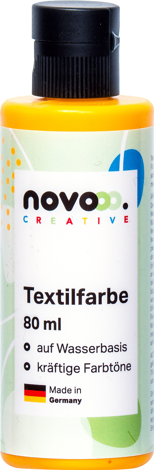 NOVOOO Creative Textilfarbe 80 ml mittelgelb