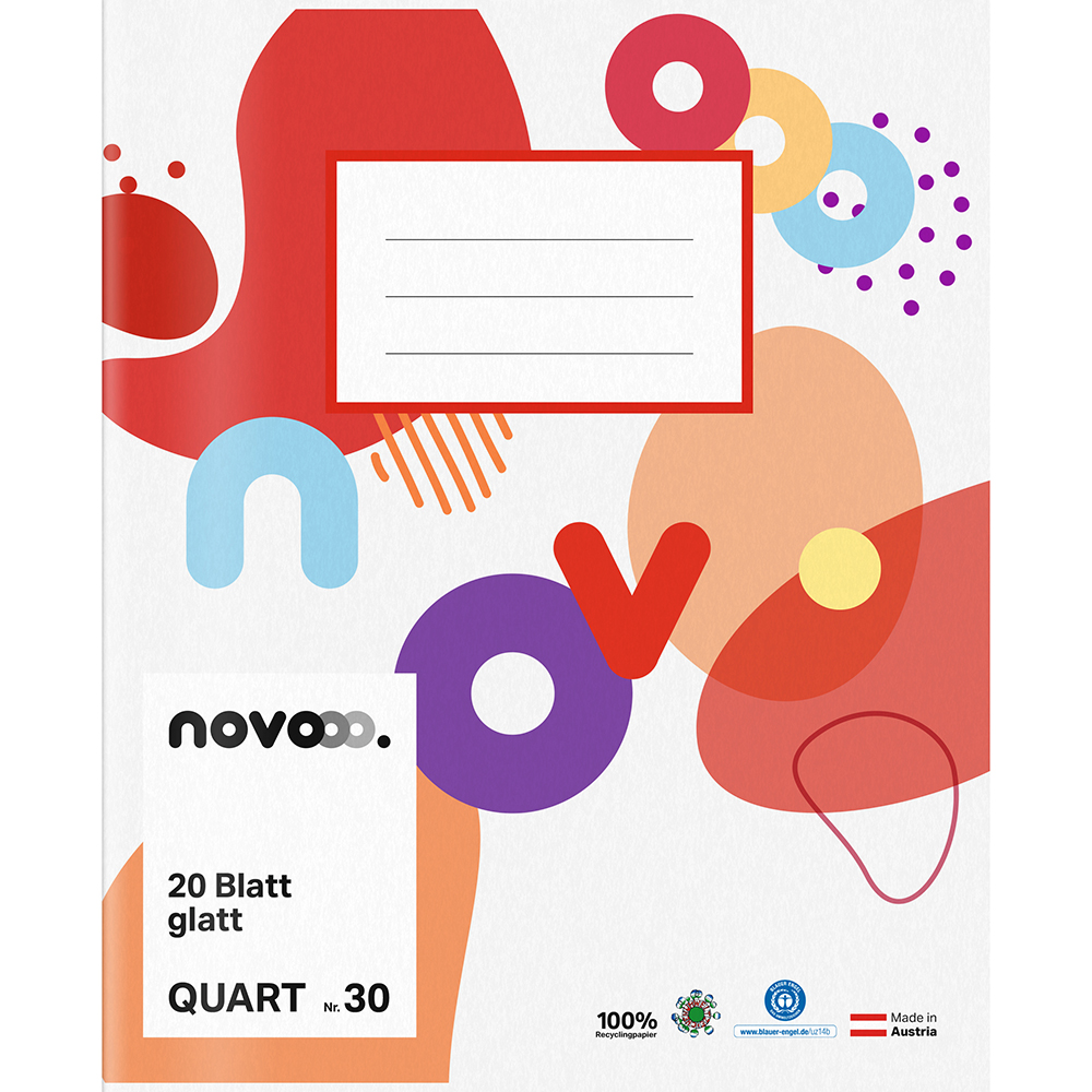 NOVOOO Quartheft 20 Blatt glatt Nr. 30