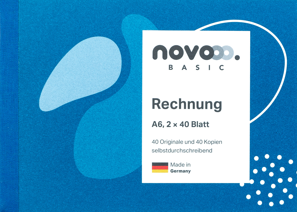 NOVOOO Basic Rechnung A6 quer 2 x 40 Blatt