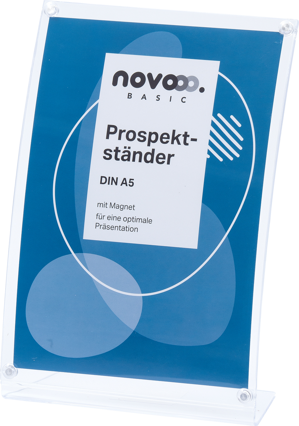 NOVOOO Basic Prospektständer A5 mit Magnet transparent