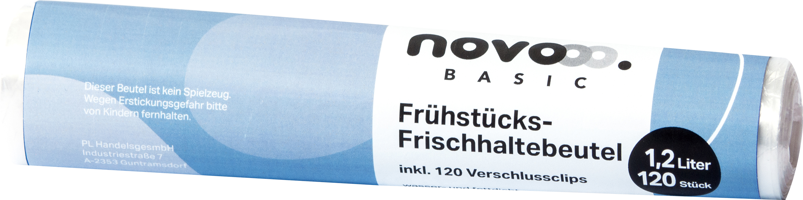 Frischhaltebeutel für Lebensmittel in einer Rolle. Enthält 120 Stück mit Verschlussclips.