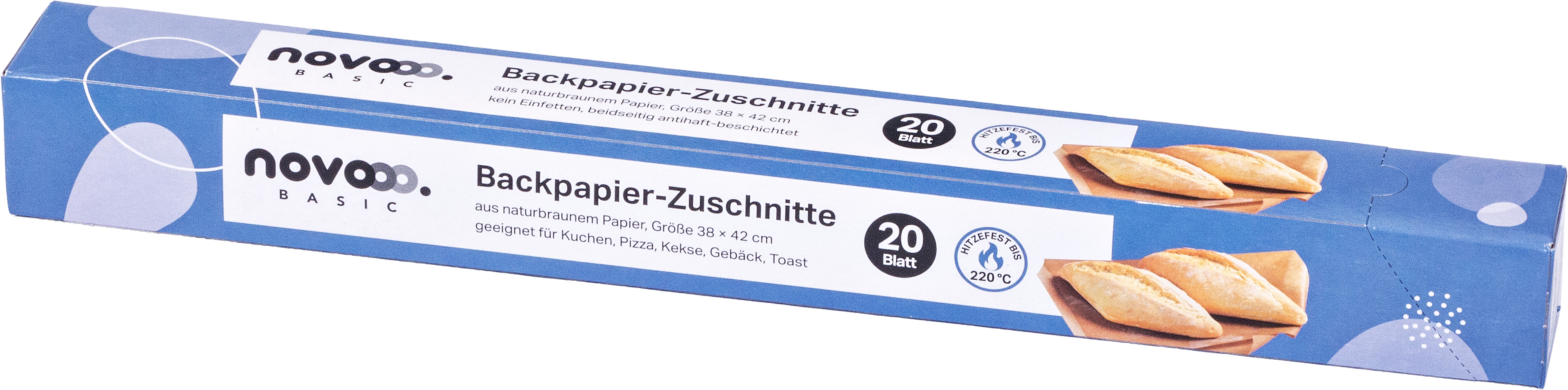 NOVOOO Basic Backpapier-Zuschnitte 38 x 42 cm 20 Blatt
