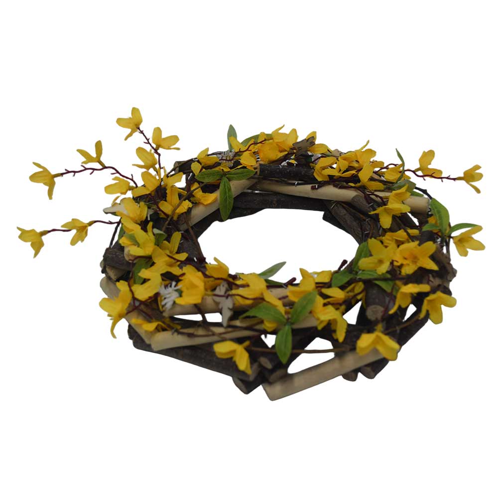 NOVOOO Türkranz mit Forsythien 30 cm gelb