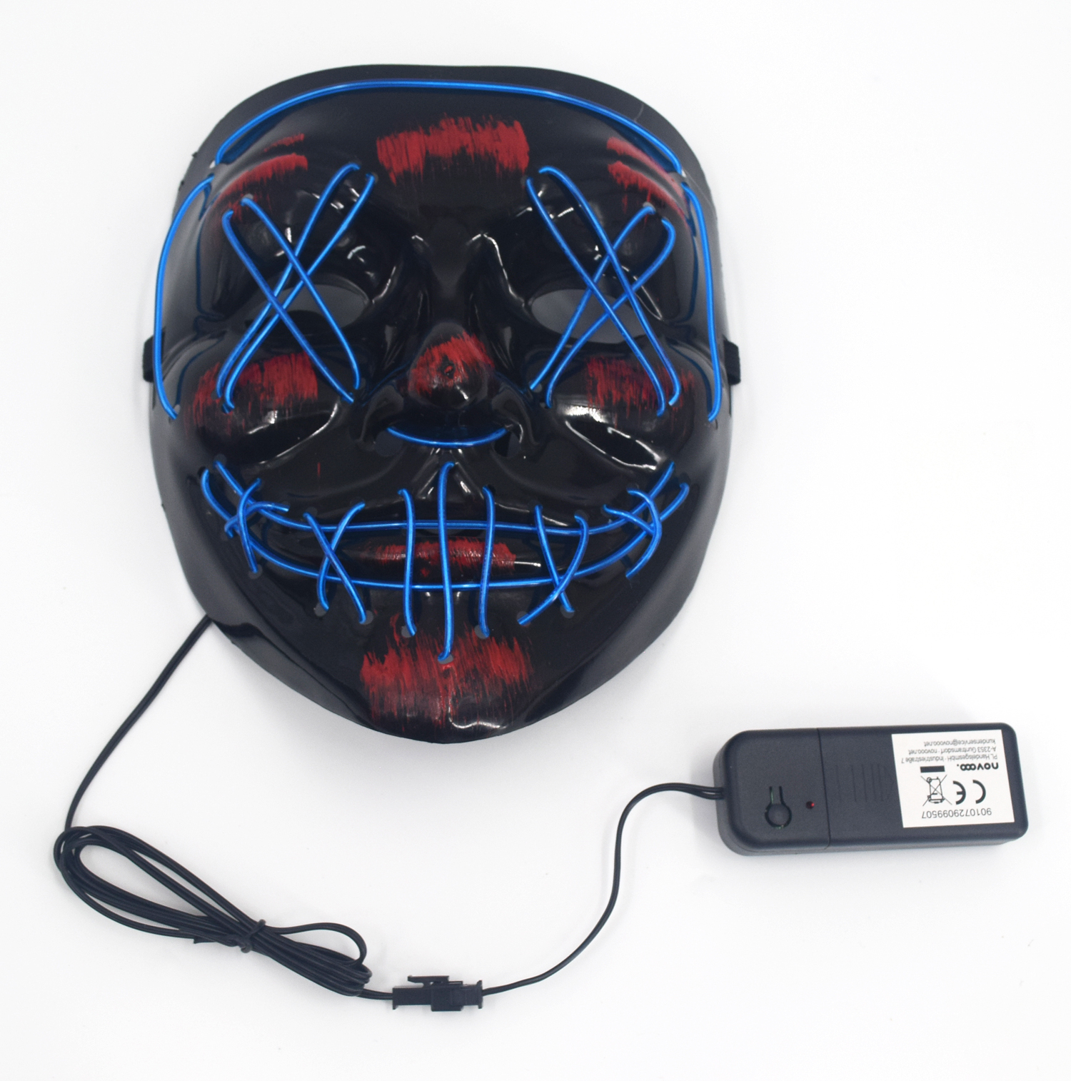 NOVOOO Seasons LED-Maske Phantom schwarz/rot