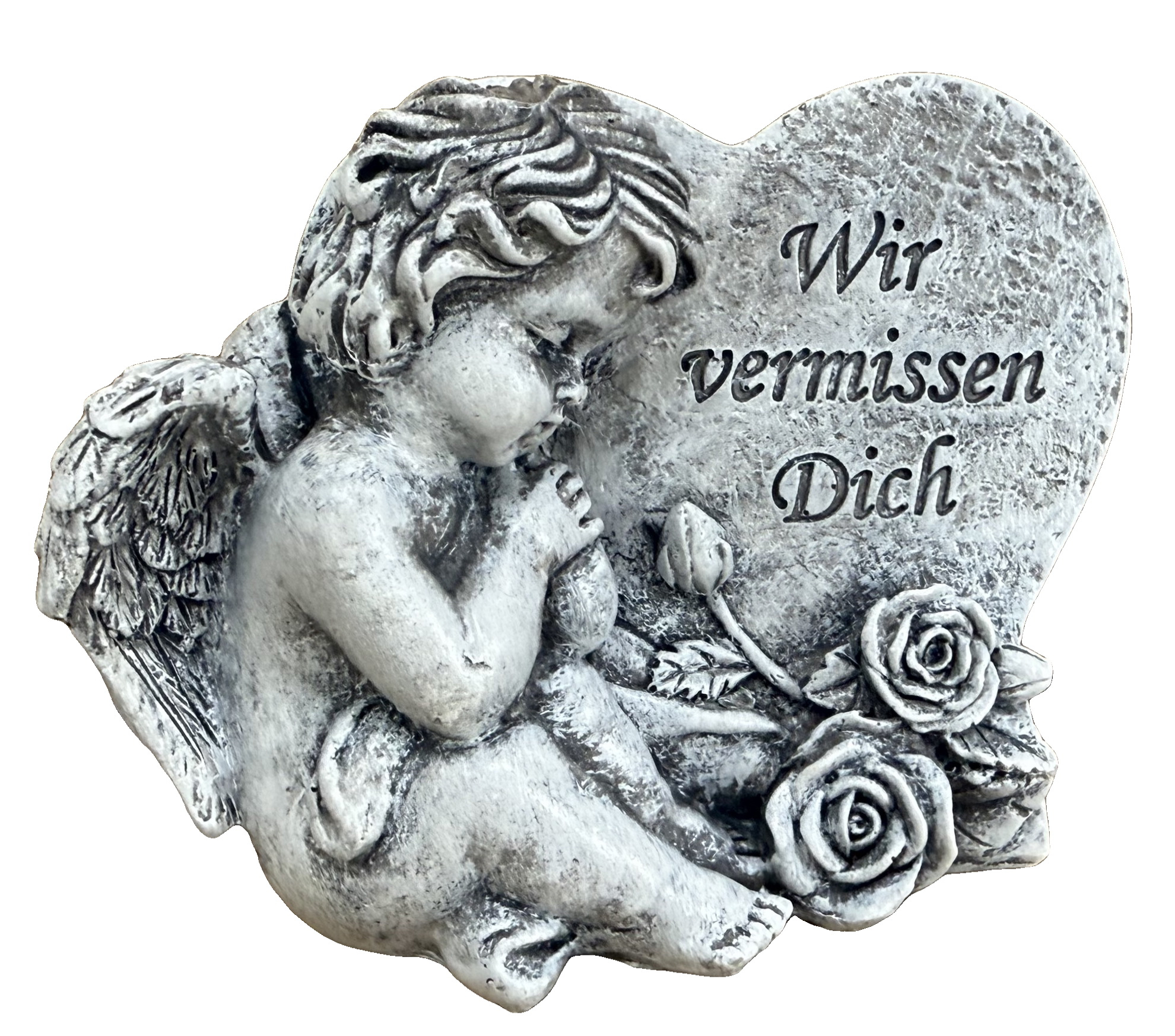 NOVOOO Standdeko Engel mit Herz