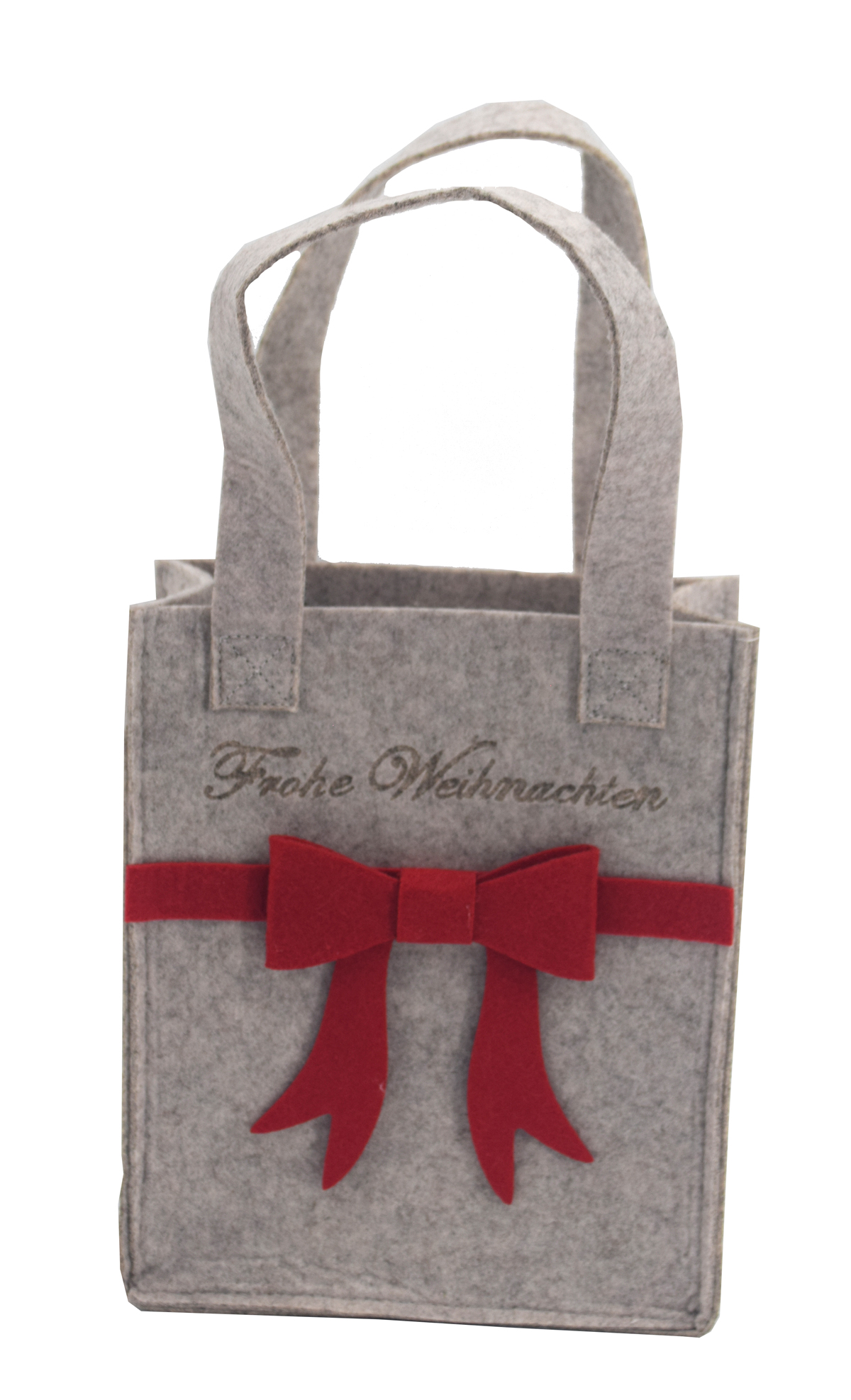 NOVOOO Seasons Filztasche Frohe Weihnachten mit roter Schleife
