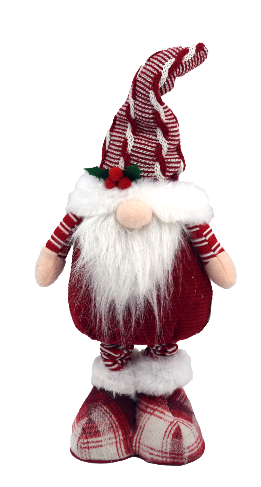 NOVOOO Seasons Wichtel mit Teleskopbeinen 50 cm rot/weiß