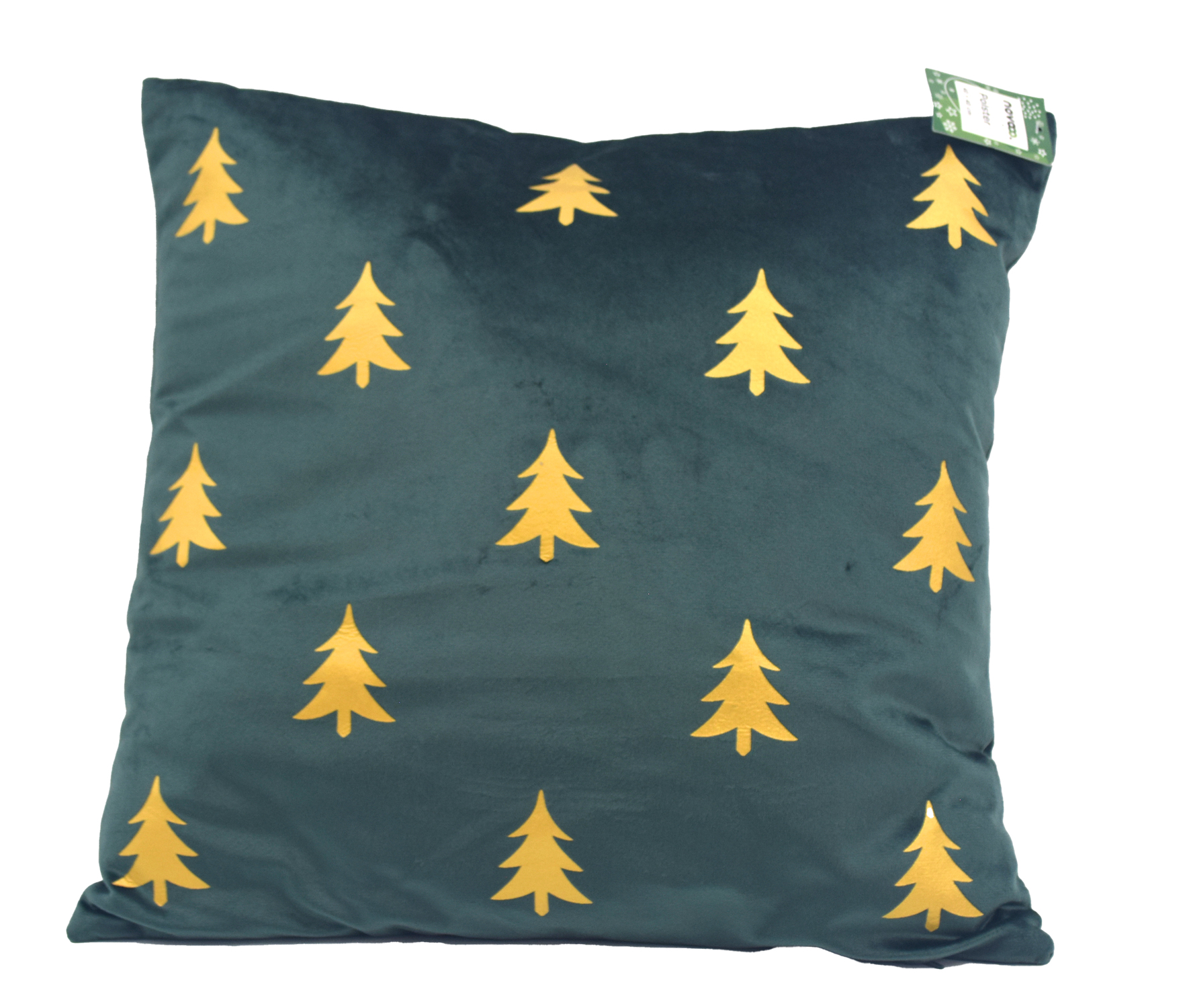 NOVOOO Seasons Polster Tannenbäume 40 x 40 cm grün/gold