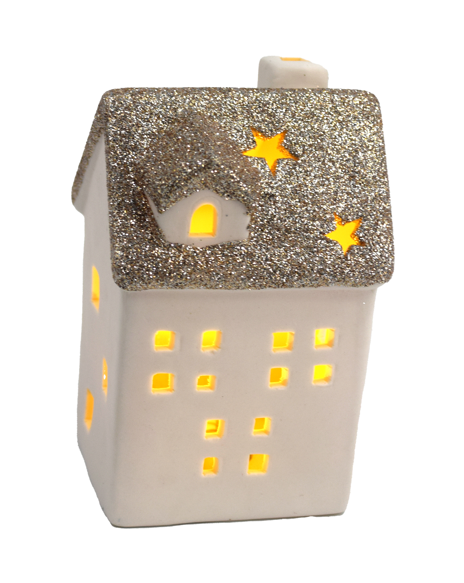 NOVOOO Seasons Keramikhaus mit LED 13 x 8 cm
