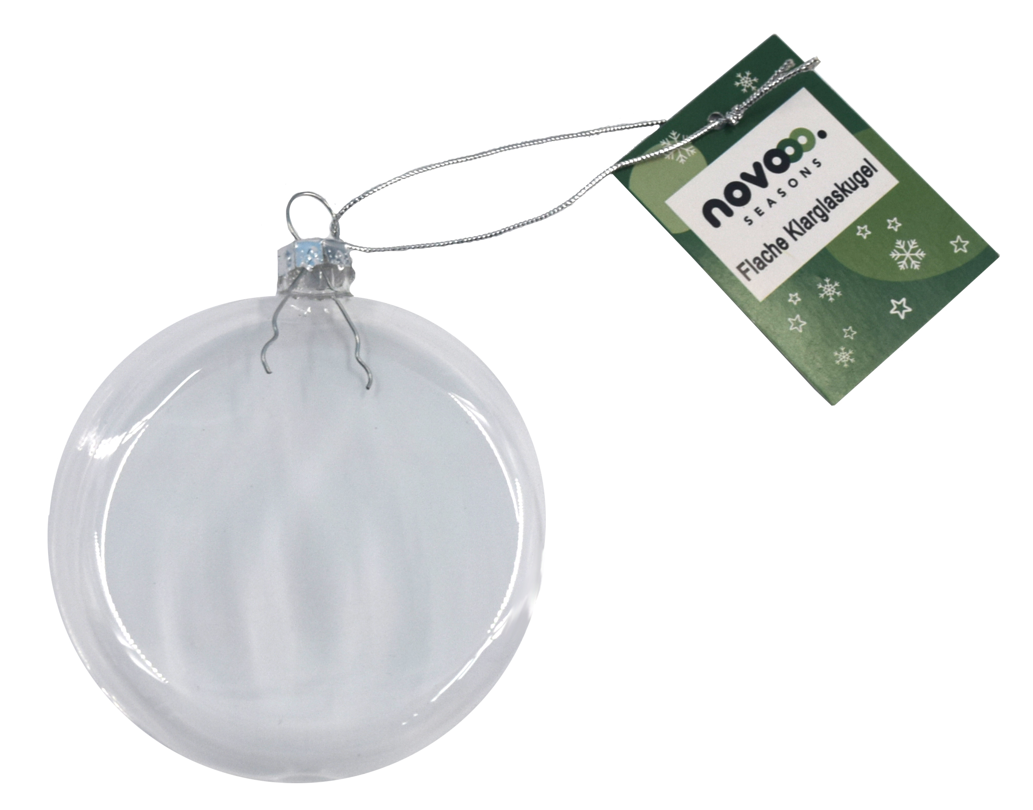 NOVOOO Seasons Flache Klarglaskugel Ø 8 cm transparent