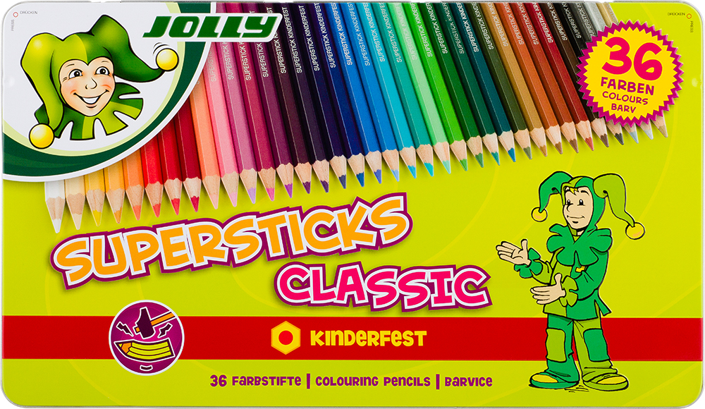 JOLLY Buntstifte Supersticks Classic 36 Stück mehrere Farben