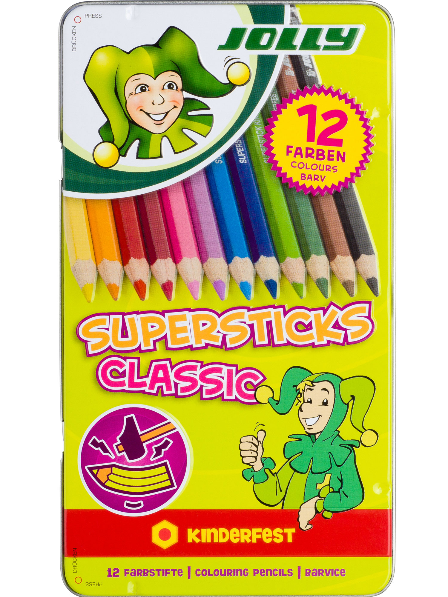 JOLLY Buntstifte Supersticks Classic 12 Stück mehrere Farben
