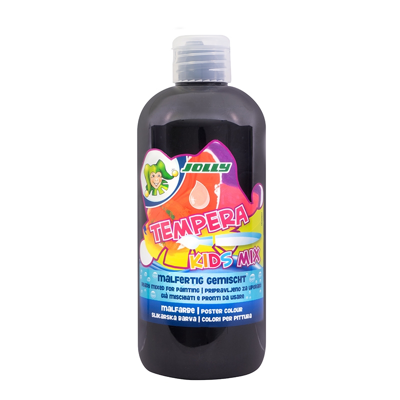 Jolly Malfarbe - Tempera Kids, 0.5l, schwarz 