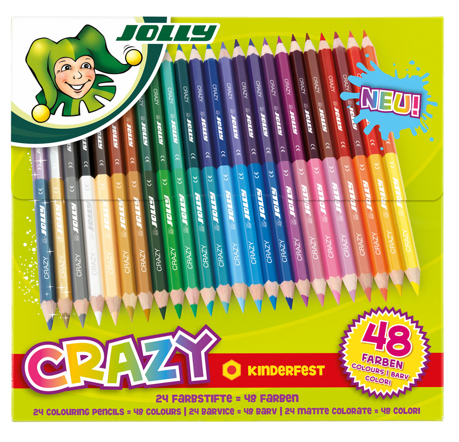 JOLLY Buntstifte Supersticks Crazy im Kartonetui 24 Stück mehrere Farben