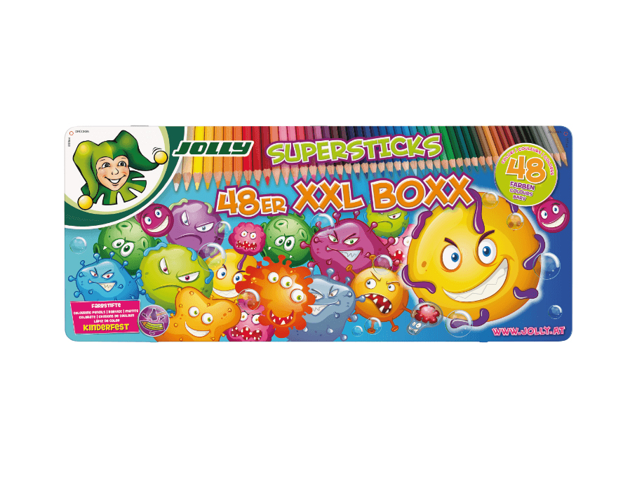 JOLLY Buntstifte Supersticks Immunis XXL Box 48 Farben