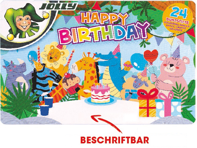 JOLLY Buntstifte Supersticks Delta Happy Birthday 24er im Metall-Etui mehrere Farben