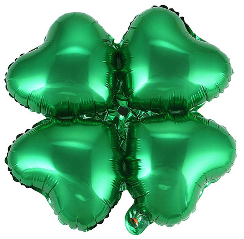 Folienballon Kleeblatt 20 cm grün
