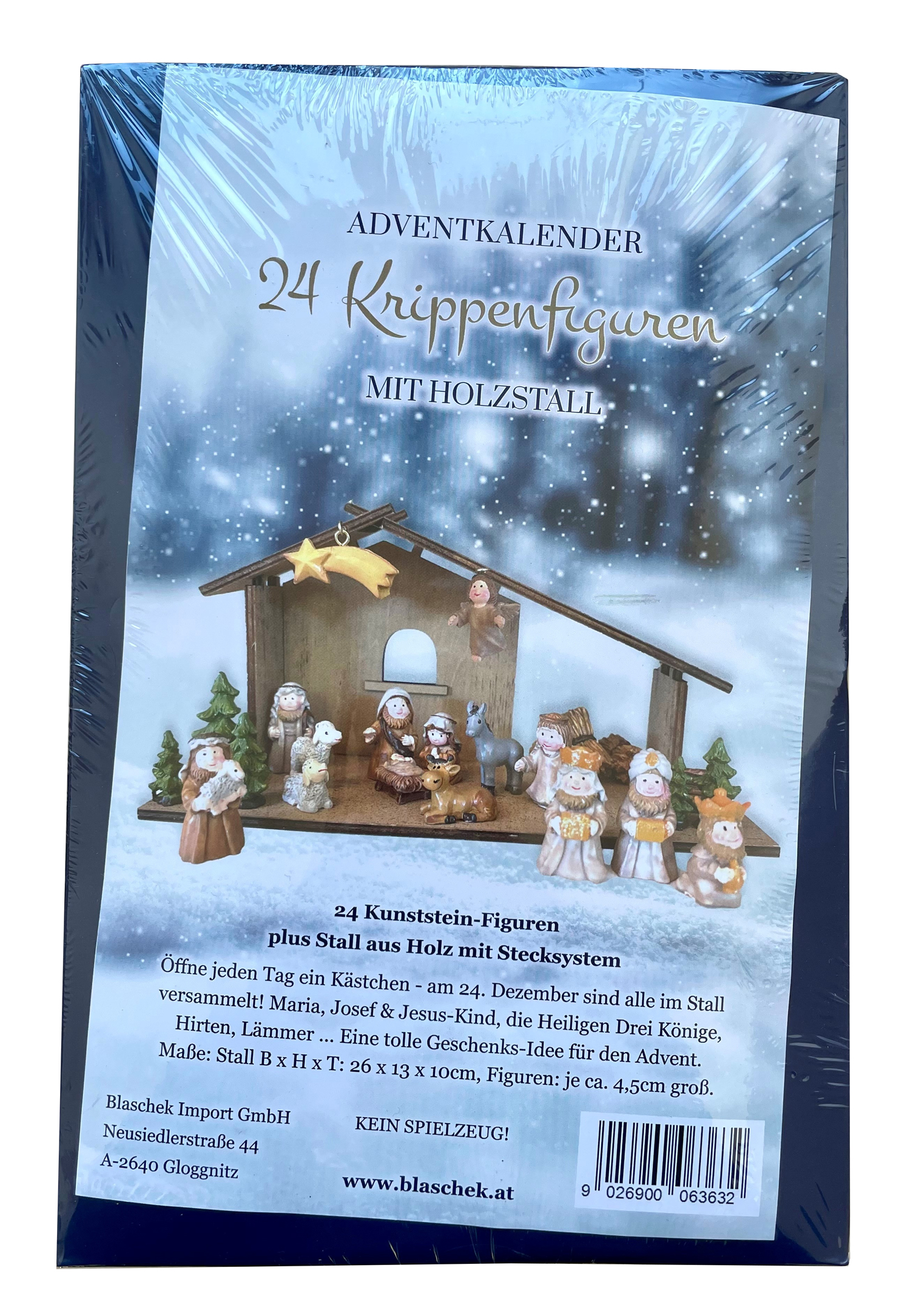 Adventkalender mit 24 Krippenfiguren