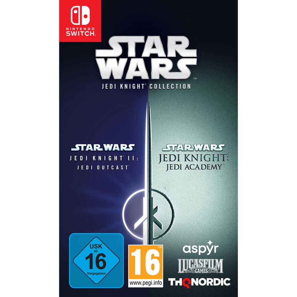 Cover für das Spiel Star Wars Jedi Knight Collection. Enthält die Spiele Jedi Knight II: Jedi Outcast und Jedi Knight: Jedi Academy.