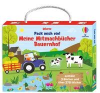 Packung mit dem Titel 'Meine Mitmachbücher Bauernhof'. Enthält drei Bücher und über 270 Sticker.
