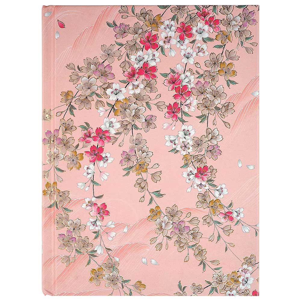 Buchcover mit floralen Mustern in Rosa und verschiedenen Blütenfarben. Das Design ist elegant und verspielt.