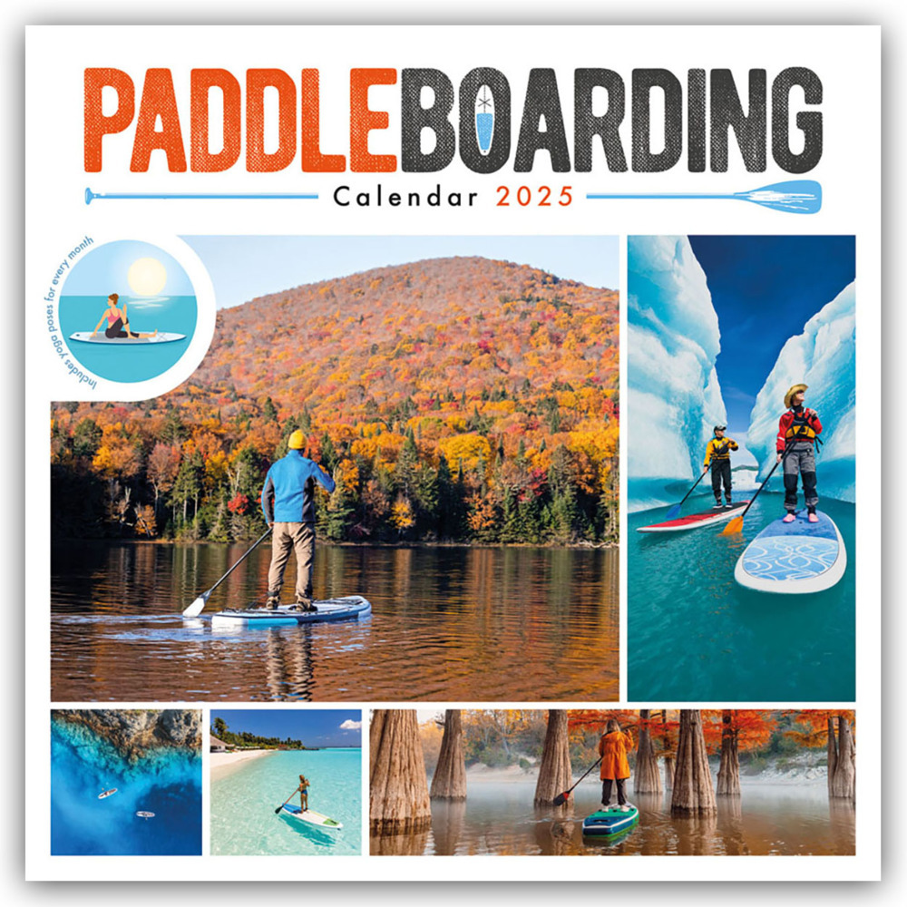 Carousel Calendar: Paddle Boarding - Sup Boarding - Stand-Up-Paddling 2025 - Wand-Kalender