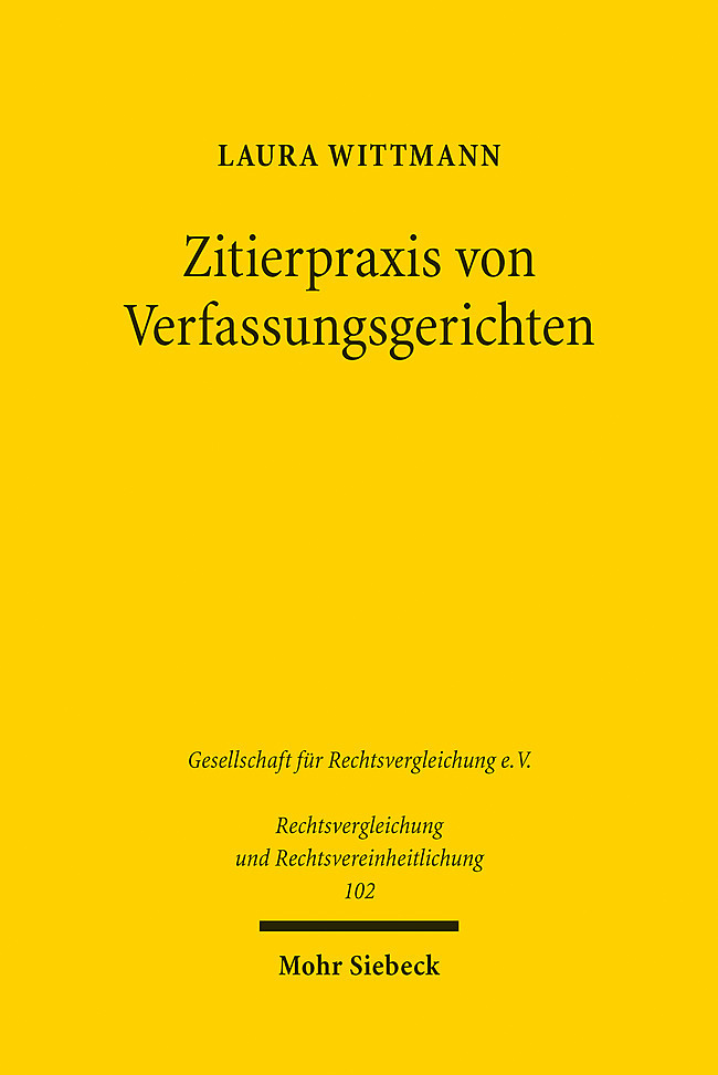 Laura Wittmann: Zitierpraxis von Verfassungsgerichten - Taschenbuch