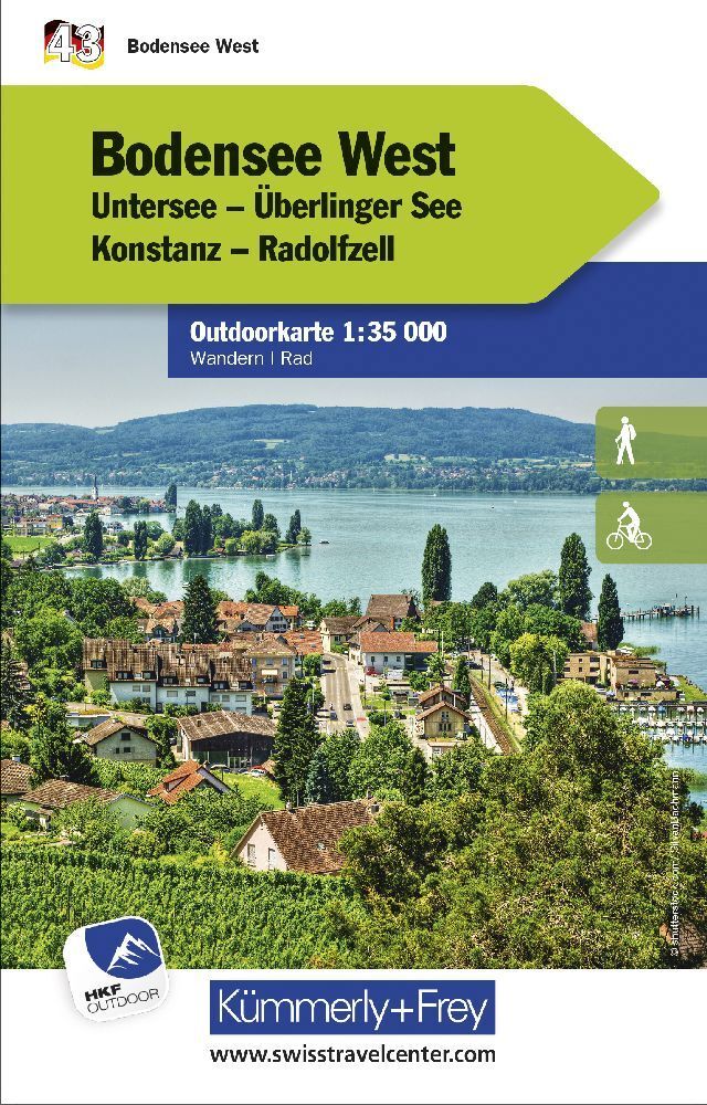 Kümmerly+Frey Outdoorkarte Deutschland 43 Bodensee West 1:35.000