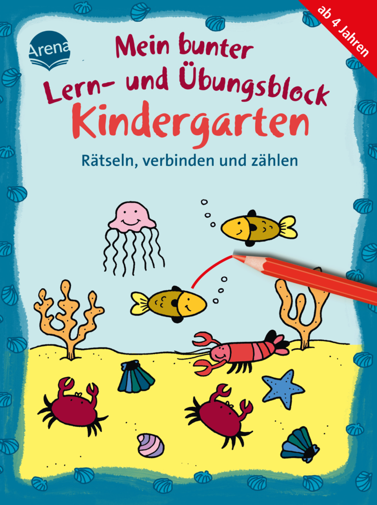 Edith Thabet: Mein bunter Lern- und Übungsblock Kindergarten. Rätseln, verbinden und zählen - Taschenbuch