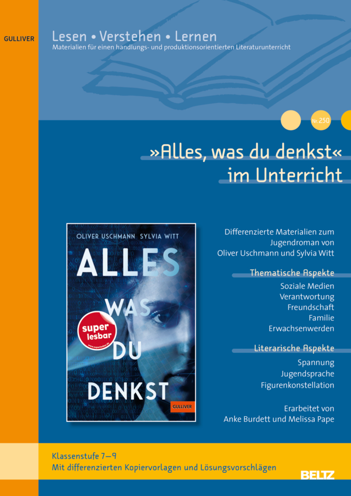 Anke Burdett: »Alles, was du denkst« im Unterricht - geheftet