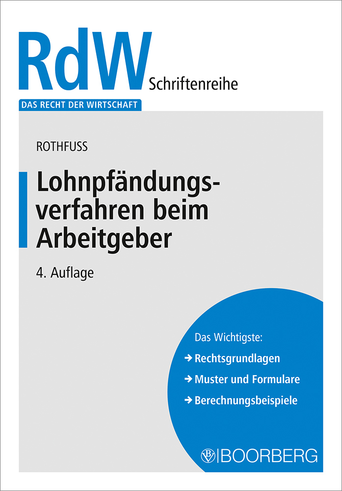 Peter Rothfuss: Lohnpfändungsverfahren beim Arbeitgeber