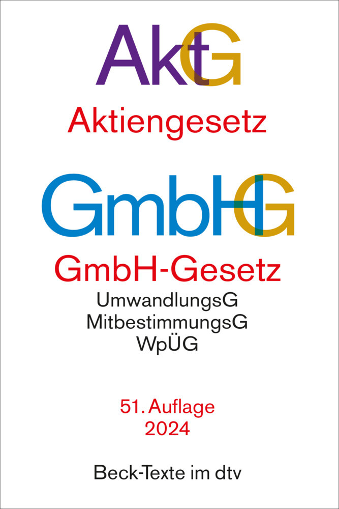 Aktiengesetz, GmbH-Gesetz - Taschenbuch