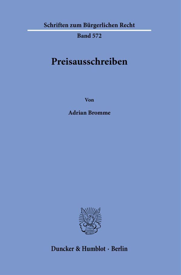 Adrian Bromme: Preisausschreiben. - Taschenbuch