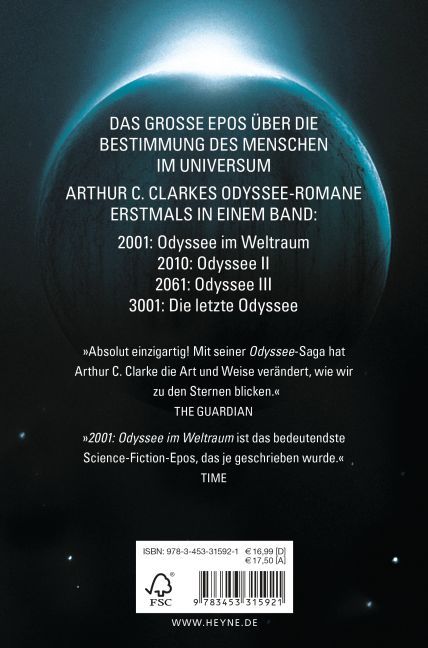 Arthur C. Clarke: 2001: Odyssee im Weltraum - Die komplette Saga - Taschenbuch